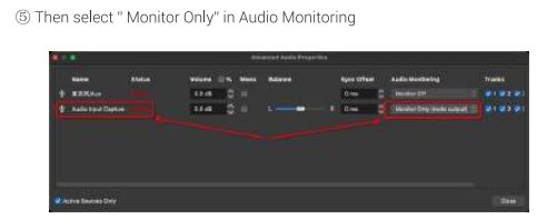 ACASIS VC-003 HDMI Video Capture Card User Manual - Sound capture method of OBS software in MAC system