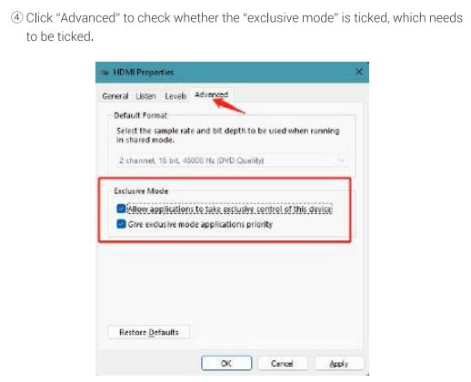 ACASIS VC-003 HDMI Video Capture Card User Manual - Sound capture method of capture card in windows system