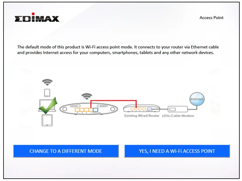 EDIMAX EW 7208APC Multi Function Dual Band Access Point - Get Started 1