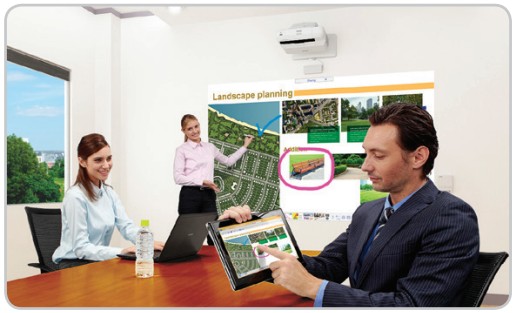 EPSON 1470UI Interactive Laser Display - projecting and annotating