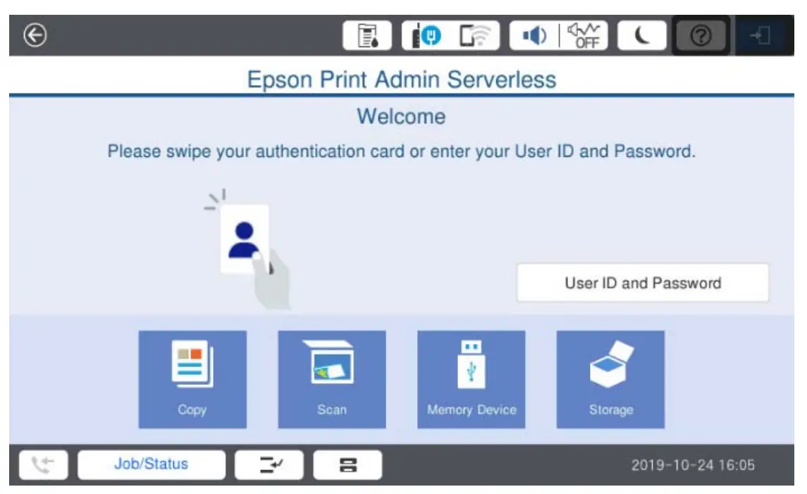 Login and Logout on Printers 