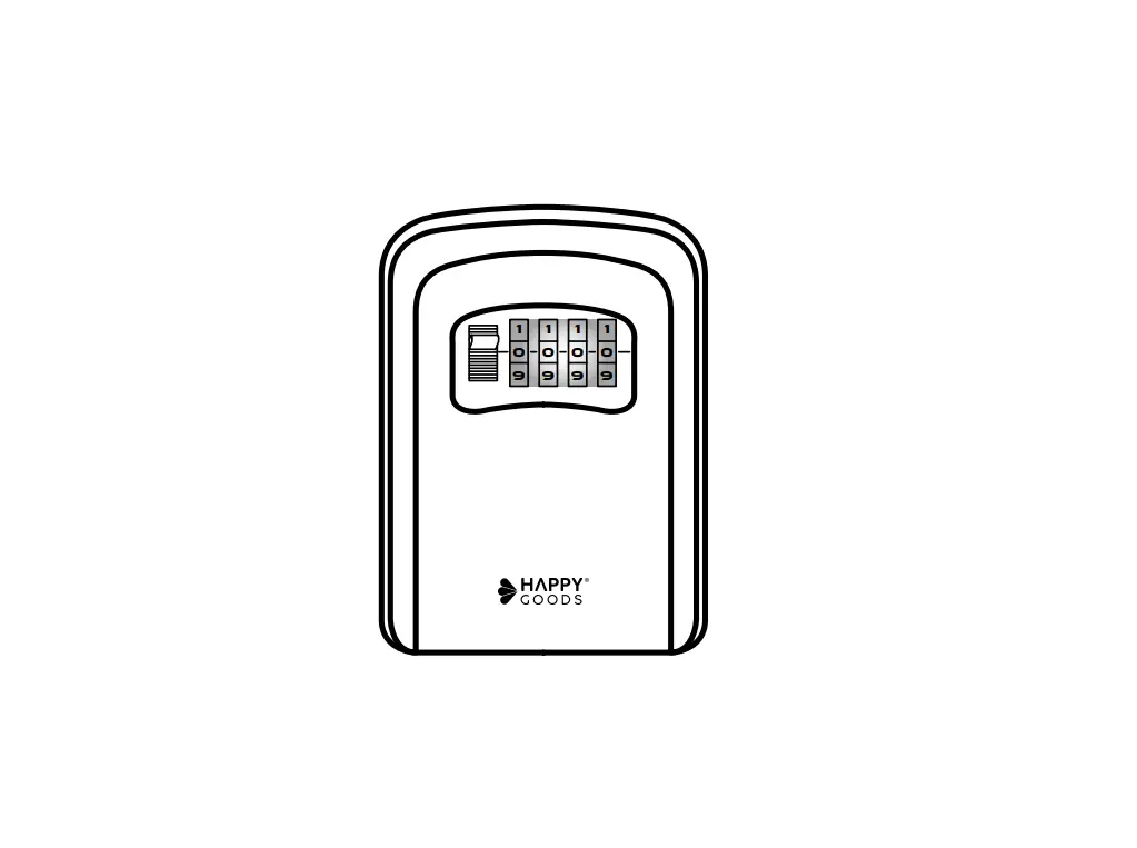 Eigen Code 1111 Key Box with Combination Lock