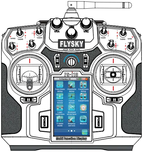 FS FLYSKY FS-I10 Transmitter and Receiver