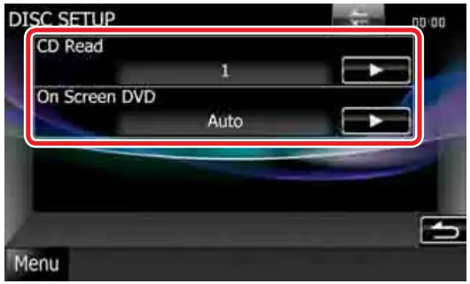 KENWOOD DNX7180 GPS Navigation System Instruction - Disc setup