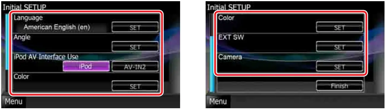 KENWOOD DNX7180 GPS Navigation System Instruction - Initial setup