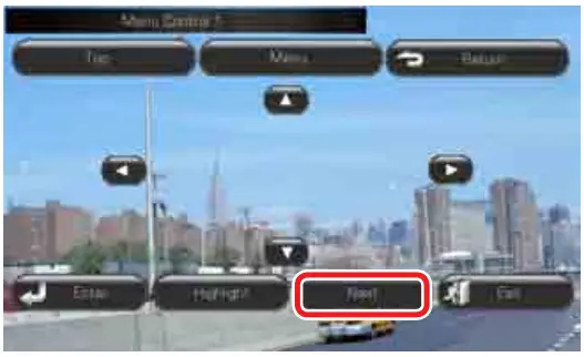KENWOOcD DNX7180 GPS Navigation System Instruction - Menu Control