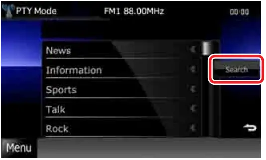 KENWOOD DNX7180 GPS Navigation System Instruction - Search by program type