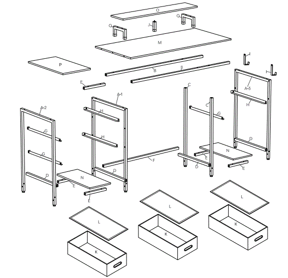 PAMRAY-A6-140-Computer-Desk-With-Drawers-FIG-3