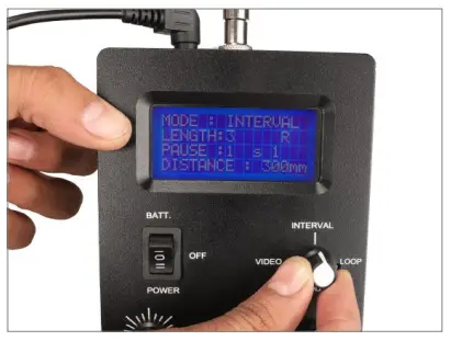 PROAIM P-MC-FSN Advanced Motion Control System - select Interval Mode