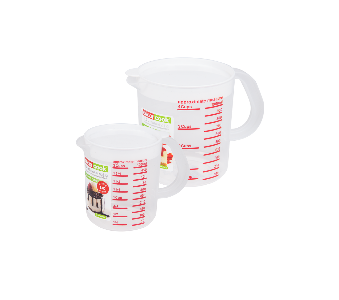 d cor cook 1L Glass Measuring Jug with Lid User Manual