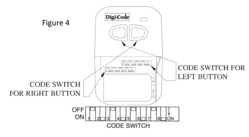 Digi Code DC DT1 310 MHz Delta 3 Compatible One Button Keychain Remote - code