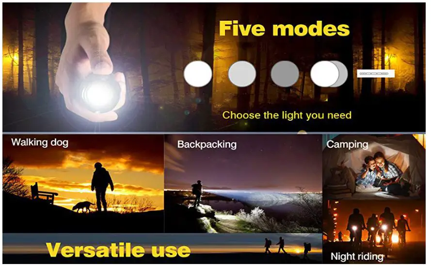 HAUSBELL-‎A100-LED-Flashlight-product-usage-modes