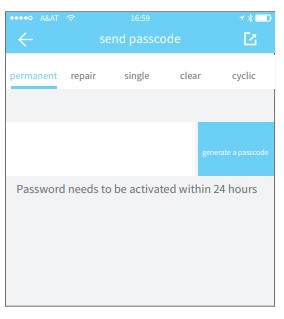 Hotel Di-HF3-BLE TTLock Smart Sensor Keypad with G2 TTLock Controller - permanent passcode