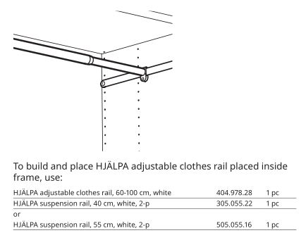 IKEA PLATSA Frames System - Placed inside frame