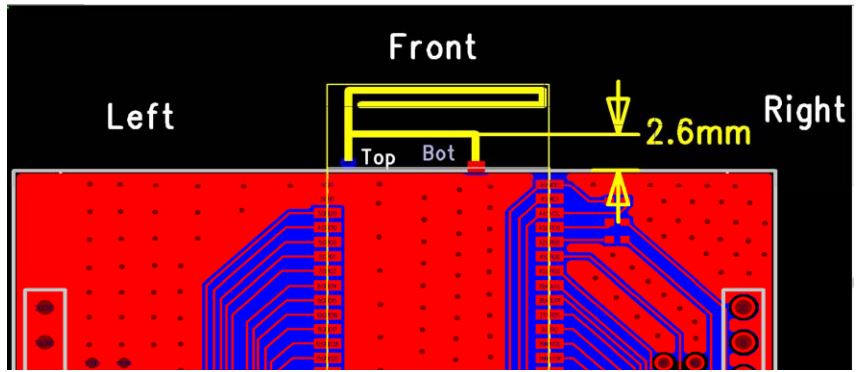 KSD2853 Antenna Module User Manual - Recommended keepout area
information