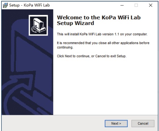 KoPa WiFi Lab for Windows Software - Software Installation 1