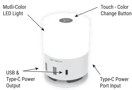 STECH-24948-DI-Desktop -USB-Type-C-Charging-Hub-with-LED-Light-fig-1