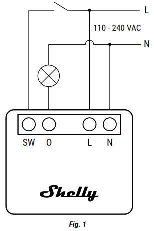 Shelly Plus 1PM Mini Wi Fi Smart Switch with Power Measurement Functionality - Schematic