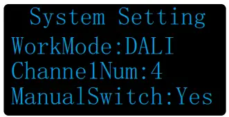 Skydance DH4 Lighting Control System -System setting