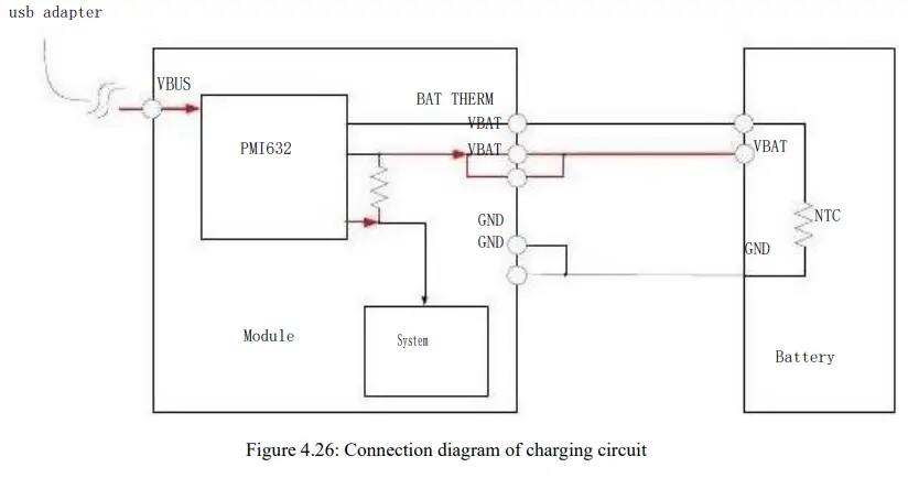 Smart Technology SLM920 Data Transmission Wireless Module - Connection diagram of charging circuit