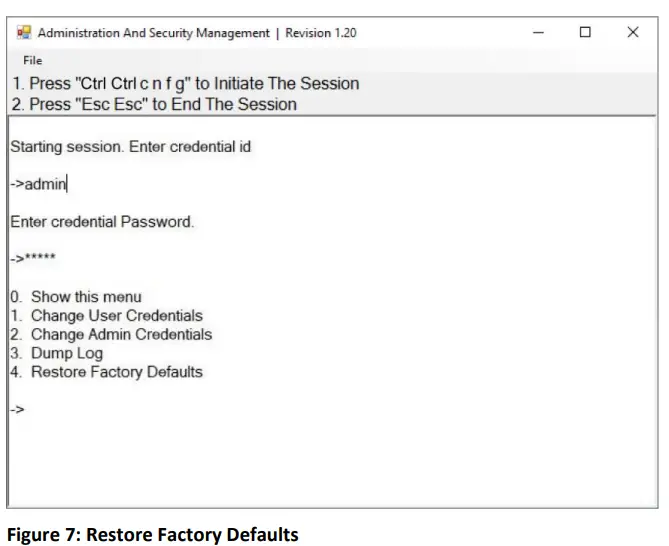 TRIPP LITE Non CAC Secure KVM Administration and Security Management Tool- Restore Factory Defaults