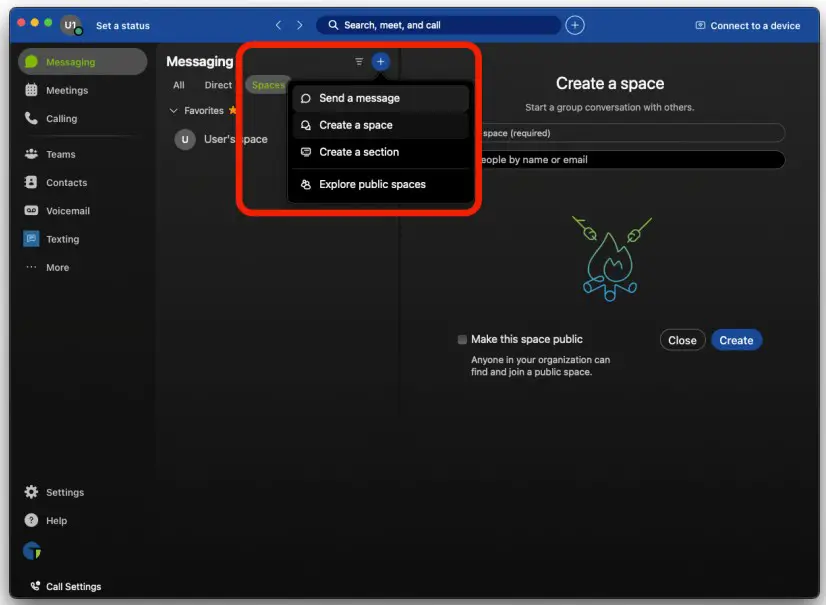 TrustTelesystem SMS for Webex a Texting Space in Webex - parts