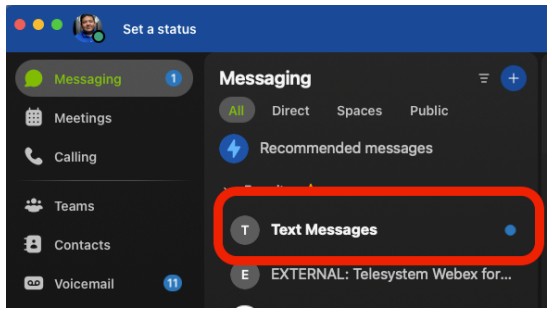 TrustTelesystem SMS for Webex a Texting Space in Webex - parts10