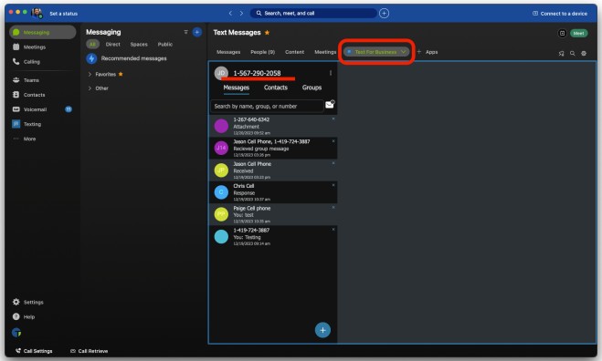 TrustTelesystem SMS for Webex a Texting Space in Webex - parts6