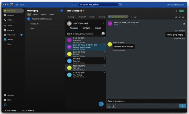TrustTelesystem SMS for Webex a Texting Space in Webex - parts7