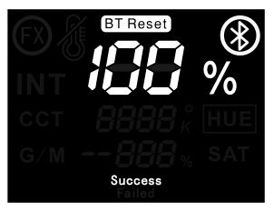 amaran 300c RGB Monolight - The LCD will display “Success” after the Bluetooth reset is successful