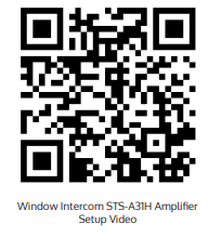 contacta STS K003L Window Intercom System- qr code