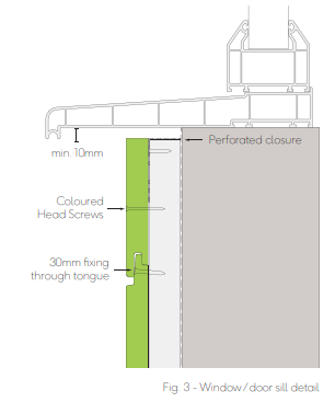 millboard Shadow Line Cladding - closure