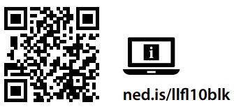 nedis LLFL10BLK LED Floodlight 20 Watt with PIR Sensor Instruction Manual - QR Code
