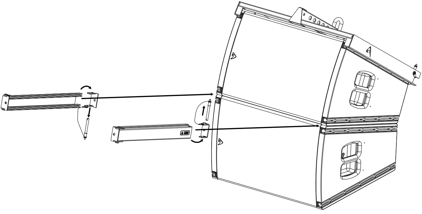 AXIOM AX1012A Powered Constant Curvature Array Element - HORIZONTAL ARRAY EXAMPLES 10