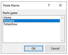ExperTrain 2019 Naming Ranges in Excel User Guide - At the point at which