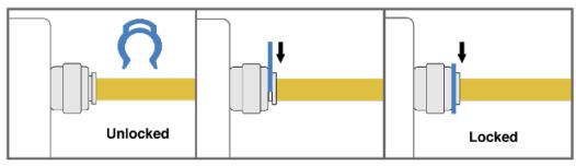 MITOLIFE 7-STAGE Reverse Osmosis Filtration System User Manual - INSERT OR REMOVE OPTIONAL LOCKING CLIPS