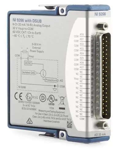 NATIONAL INSTRUMENTS NI 9266 8 Channel C Series Current Output Module