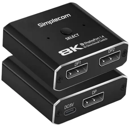 Simplecom CM302 Bi Directional 2 Way HDMI 2.0 Switch