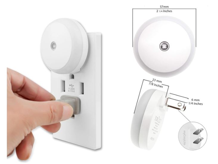 myCozyLite-‎M1801-LED-Night-Light-dimension