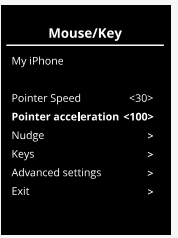 permobil CJSM2 Power LCD Platform R-net - e Bluetooth settings menu