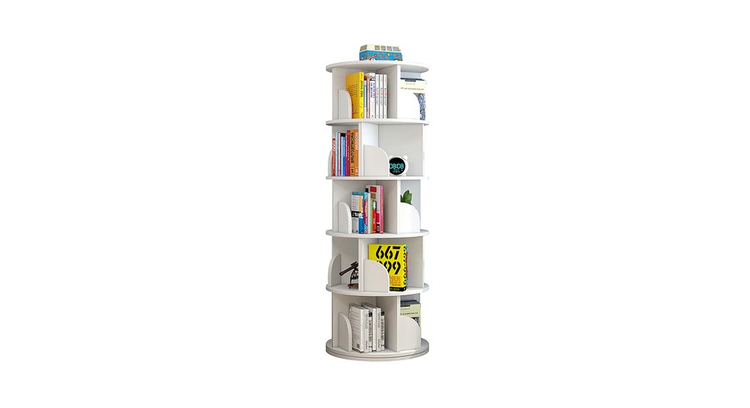 ALLSTAND B0CPSX4D4T 3 Tier Rotating Bookshelf - Featured Image