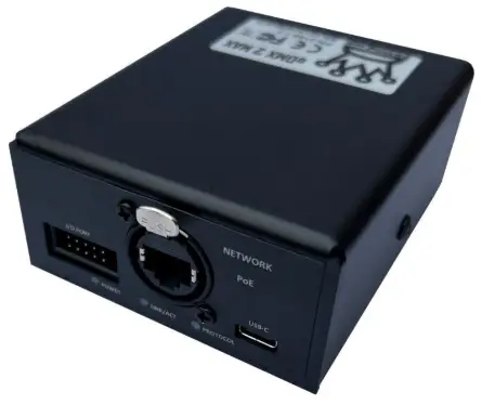 DMxking com eDMX2 MAX Ethernet DMX Adapter 2 Universe PoE USB Controller - REAR VIEW