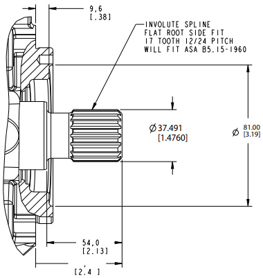 Danfoss Code B Variable Displacement Piston Pump - Shaft Options 4