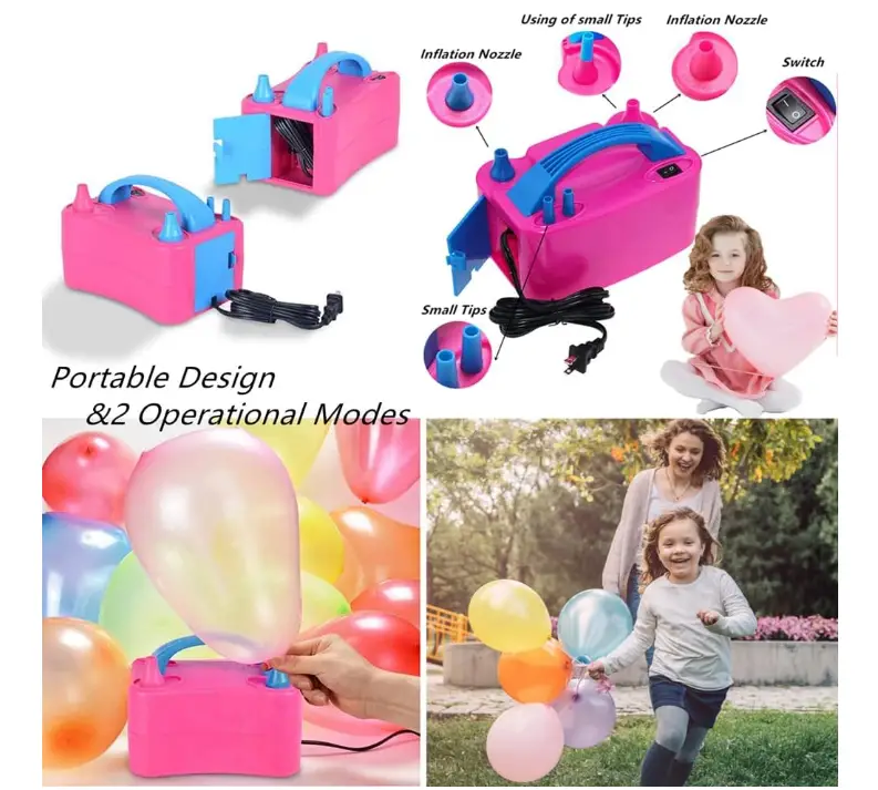 ELLECK-73005-Portable-Dual-Nozzle-Ballon-Inflator-Pump-
features