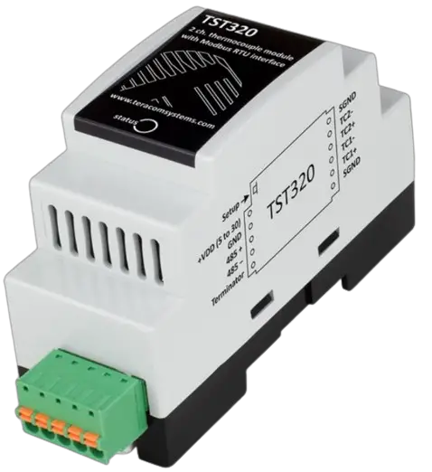 TERACOM TST320 2 Channel Thermocouple Module With Modbus RTU Interface