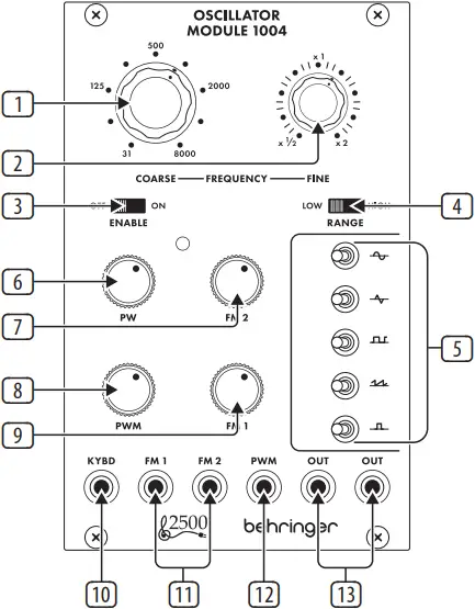 behringer OSCILLATOR MODULE 1004 Legendary 2500 Series Dual Core VCO Module - a1