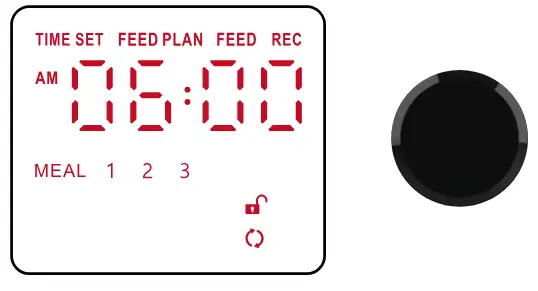 oneisall PFD 002 Automatic Pet Feeder with Dial  - Time button 1