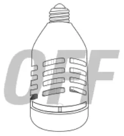 pic INSECT KILLER Dual Purpose Bug Zapper With LED Light - OFF position.