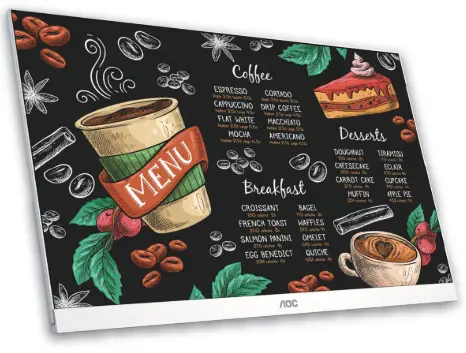 AOC SPX24V2 24 Digital Menu Board Monitor - , Run Smart