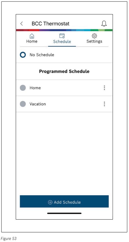 BOSCH BCC110 Connected Control Thermostat - Add Schedule